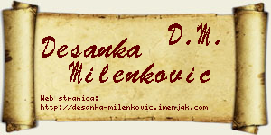 Desanka Milenković vizit kartica
